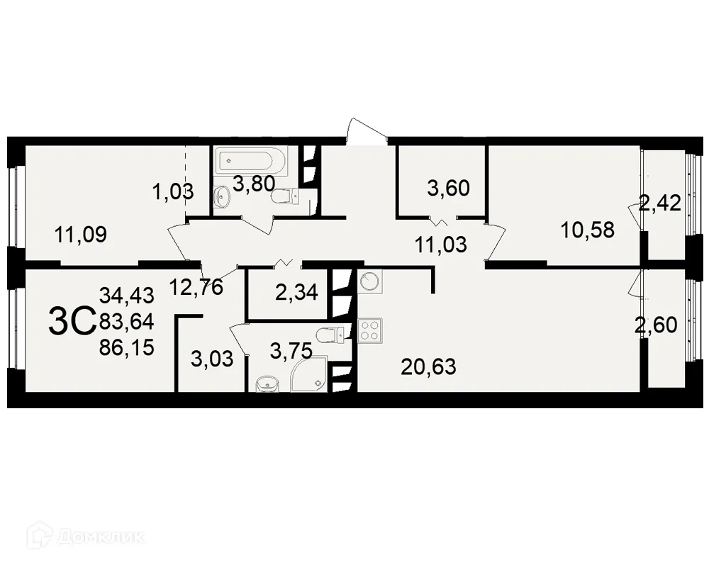 Фото квартиры в ЖК"Новое измерение"
