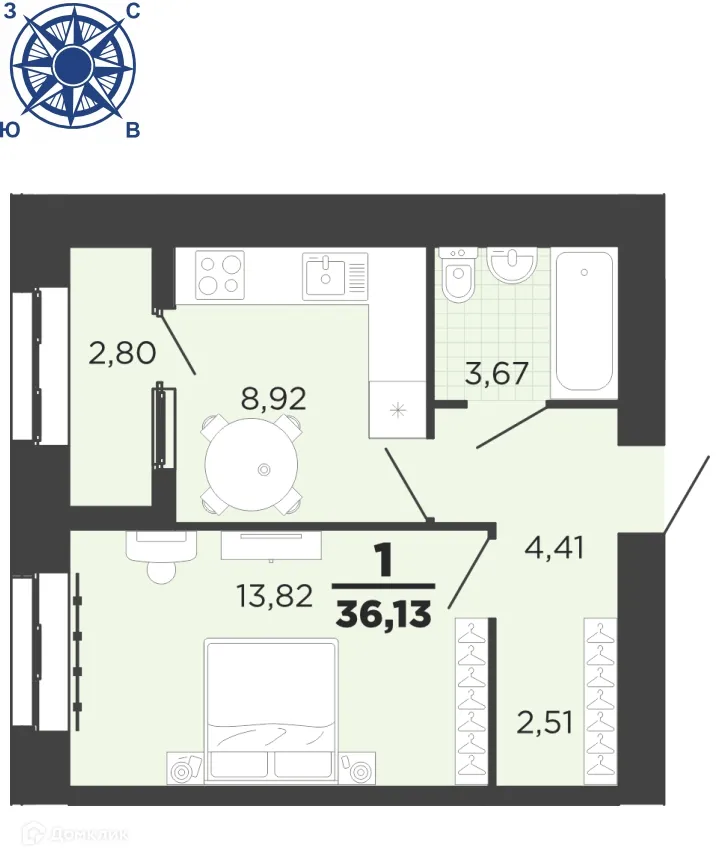 Фото квартиры в ЖК "Юный"