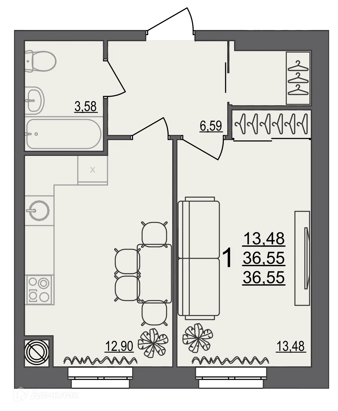 Фото квартиры в ЖК Клубный дом на Тарифной