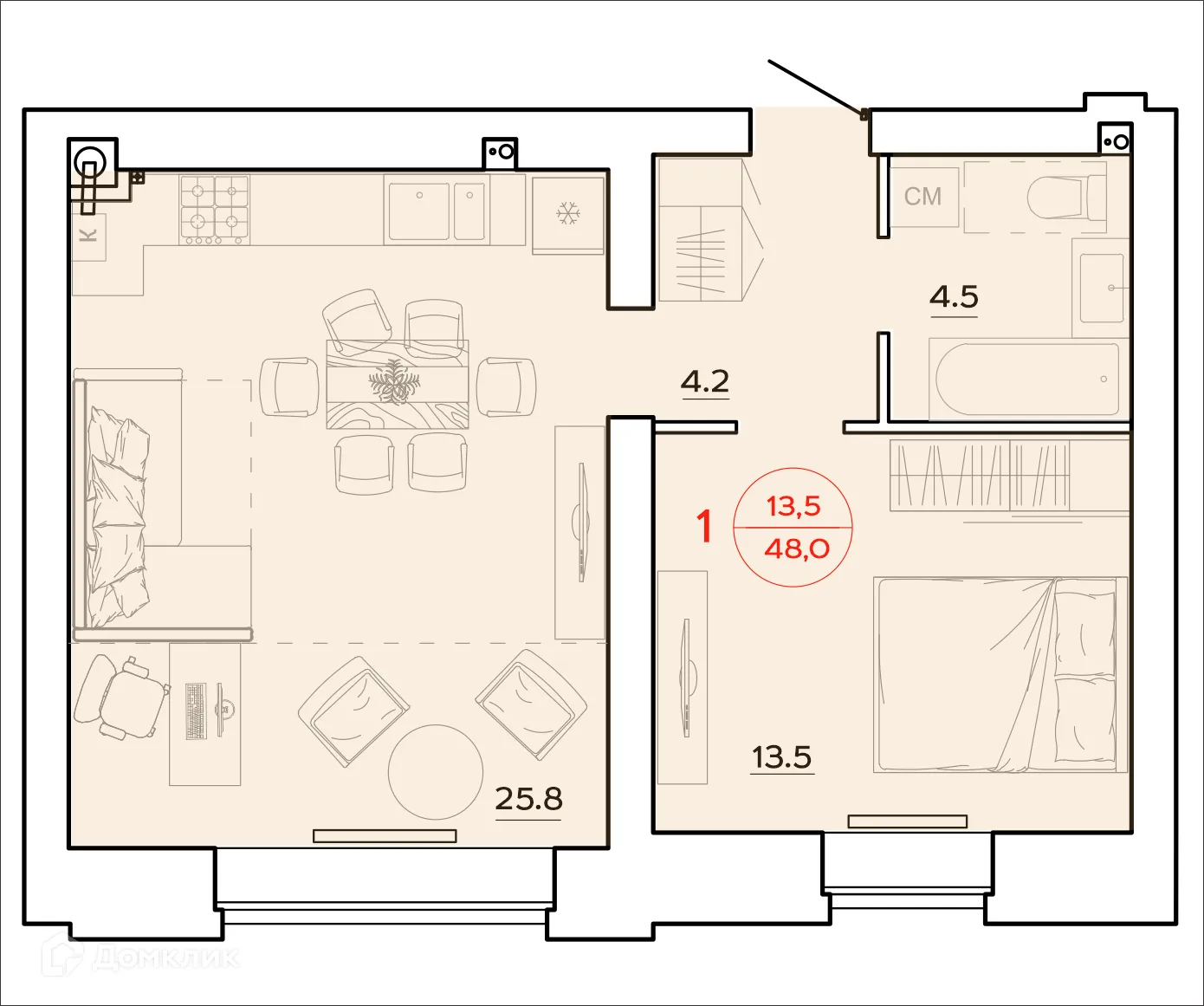 Фото квартиры в ЖК Времена Года