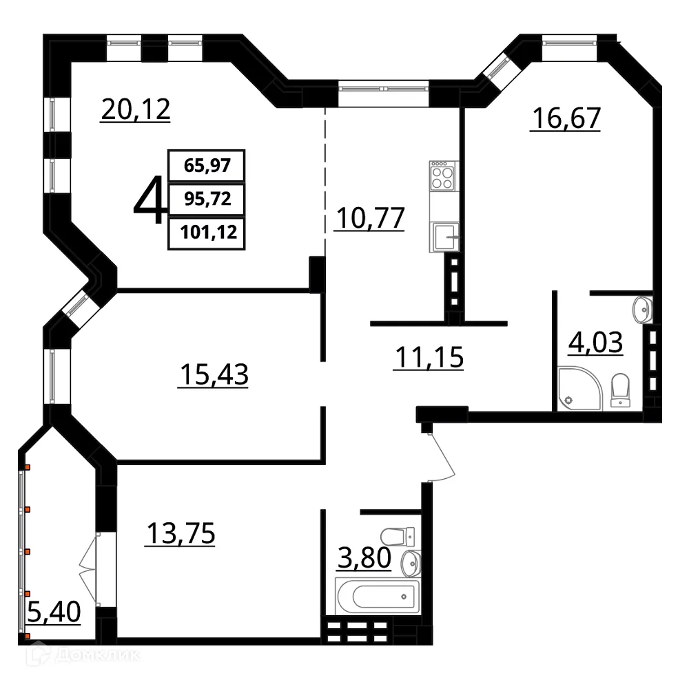 Фото квартиры в ЖК "Резиденция"