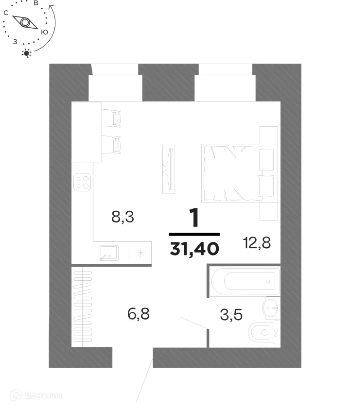 Фото квартиры в ЖК "Бирюзова Парк"