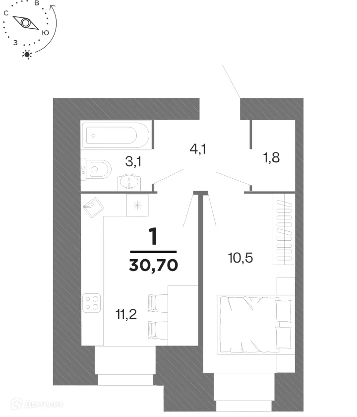 Фото квартиры в ЖК "Бирюзова Парк"