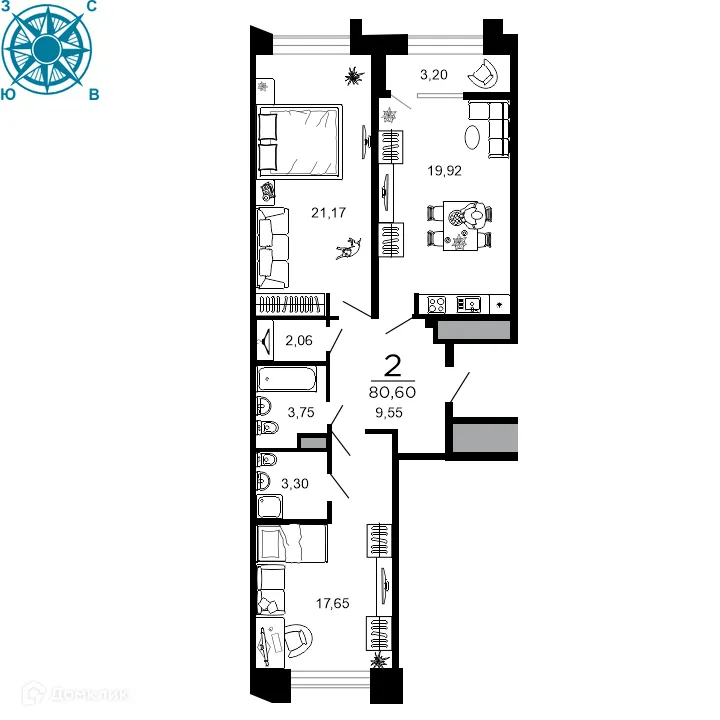 Фото квартиры в ЖК ВЕГА