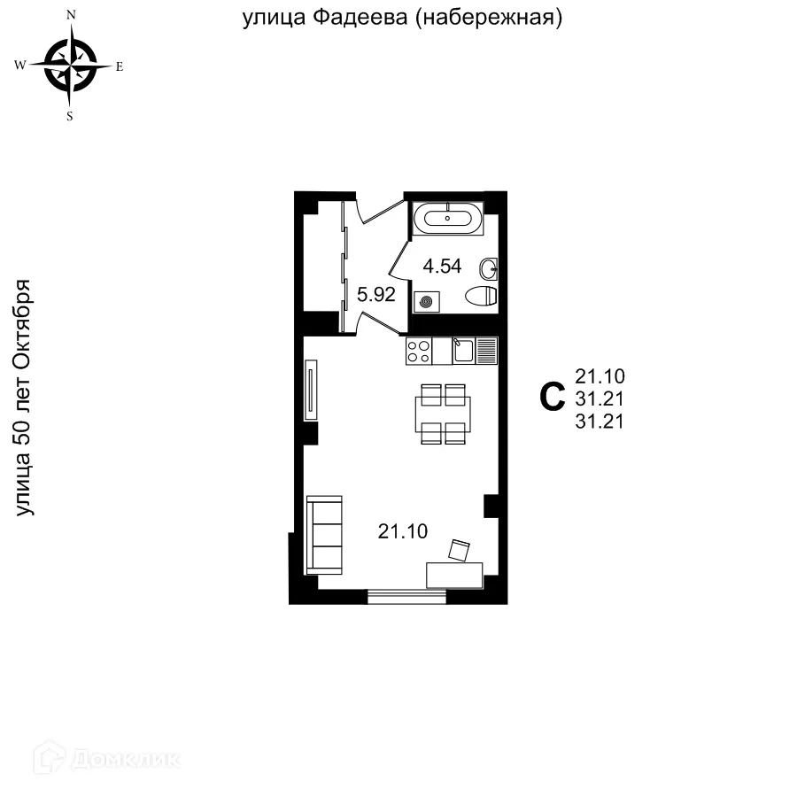 Фото квартиры в ЖК Дом по ул. 50 лет Октября