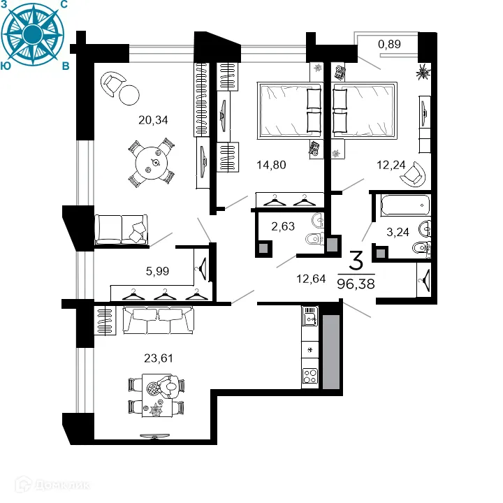 Фото квартиры в ЖК ВЕГА