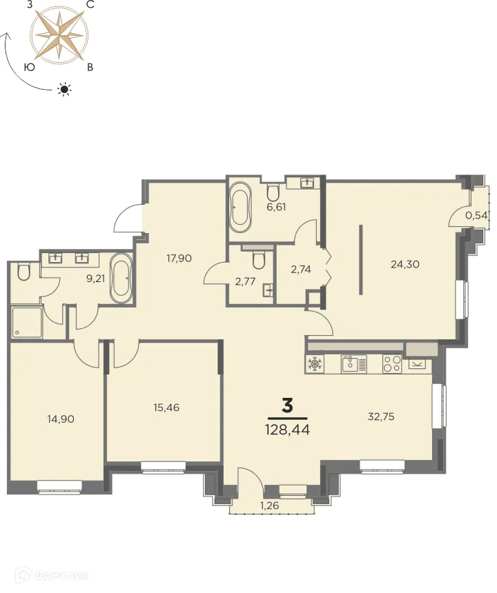 Фото квартиры в ЖК Жилой дом на Вознесенской