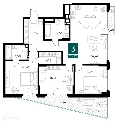 Фото квартиры в ЖК Арт-кварталы