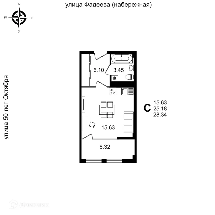 Фото квартиры в ЖК Дом по ул. 50 лет Октября