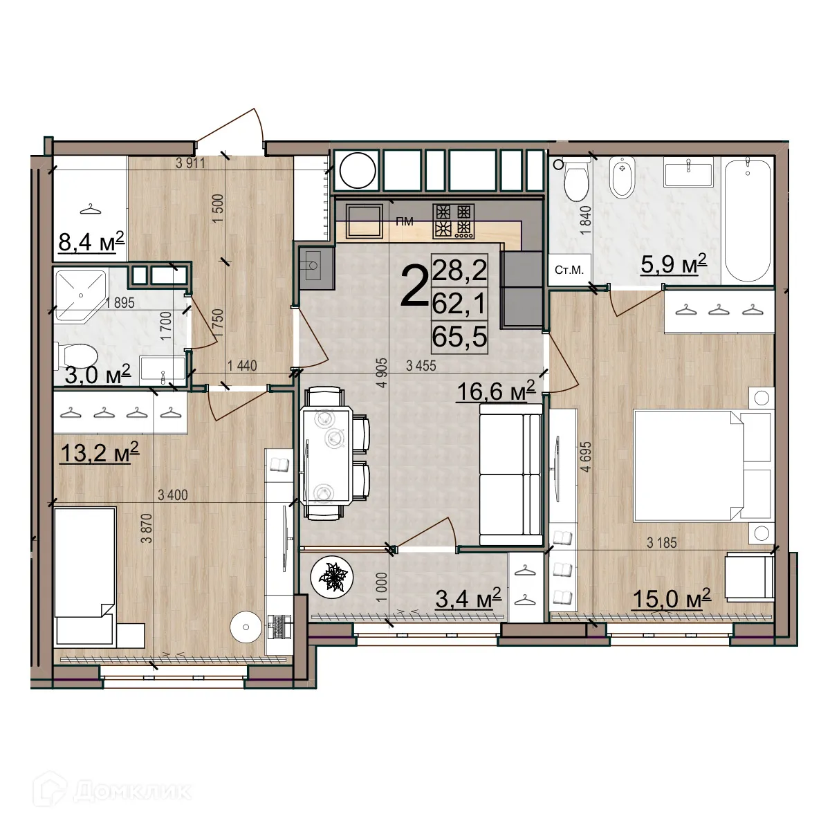 Фото квартиры в ЖК Еврокласс-5