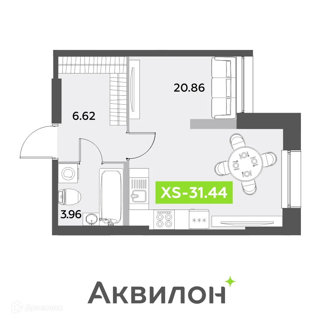 Фото квартиры в ЖК Аквилон Leaves (Аквилон Ливз)