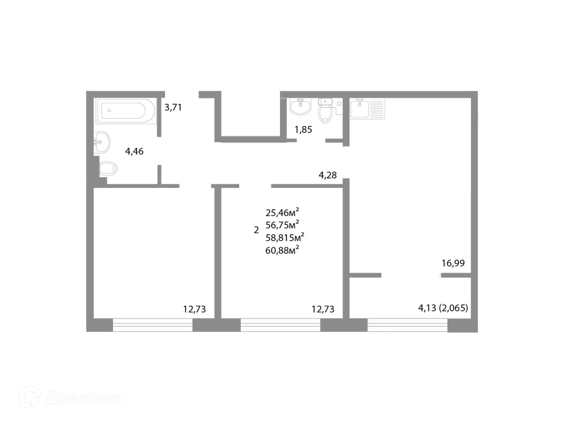 Фото квартиры в ЖК НИКС СИТИ на Университетской Набережной