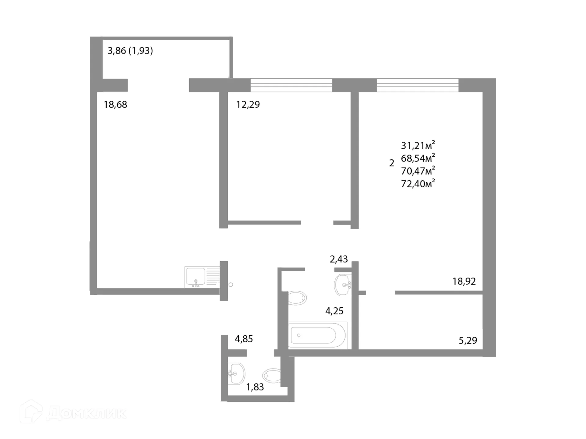 Фото квартиры в ЖК НИКС СИТИ на Университетской Набережной
