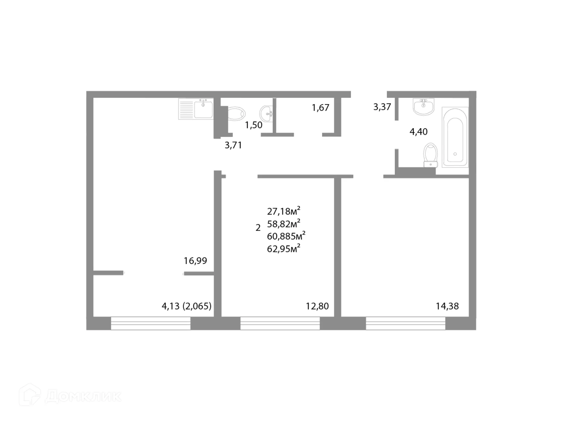 Фото квартиры в ЖК НИКС СИТИ на Университетской Набережной