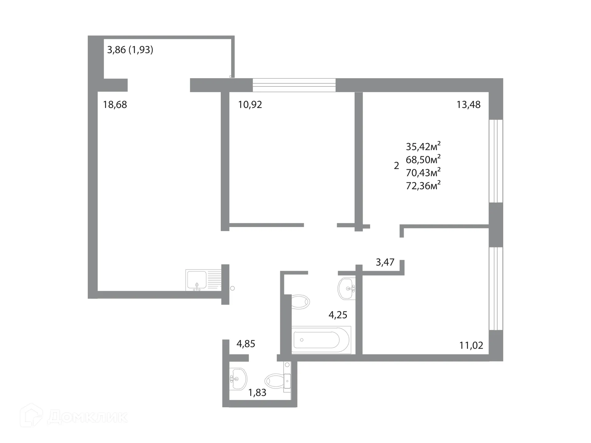 Фото квартиры в ЖК НИКС СИТИ на Университетской Набережной