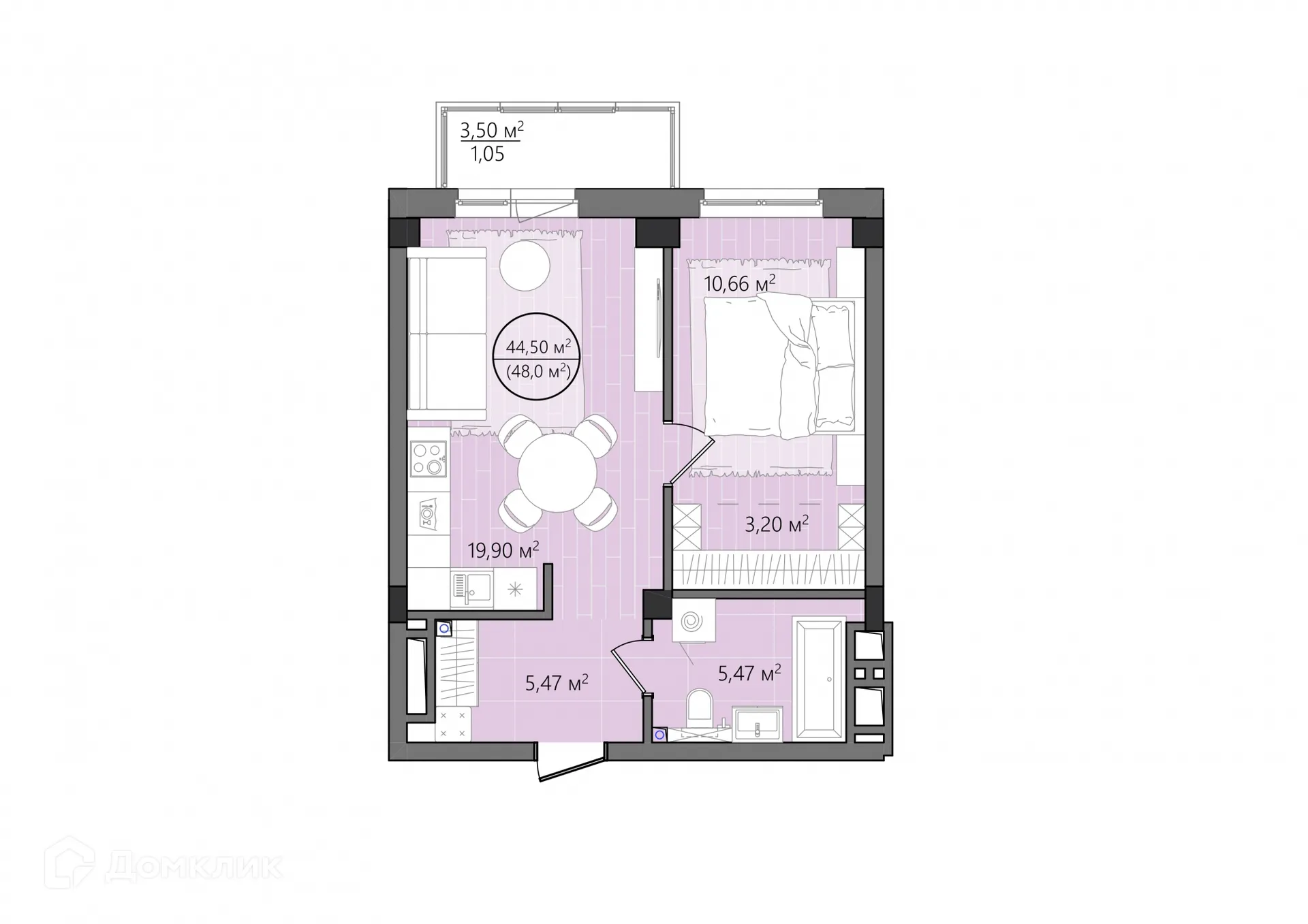 Фото квартиры в ЖК Манхэттен