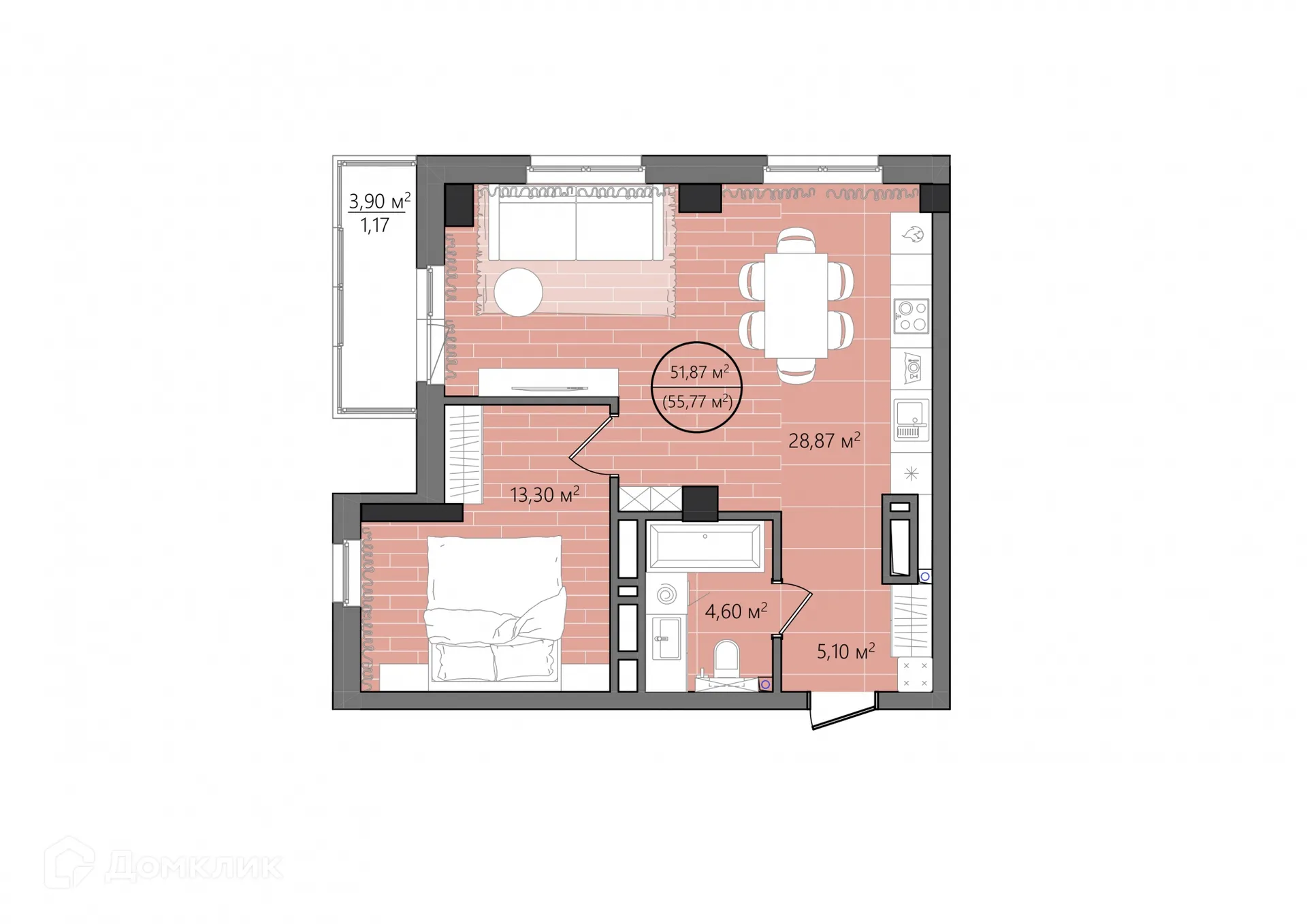 Фото квартиры в ЖК Манхэттен