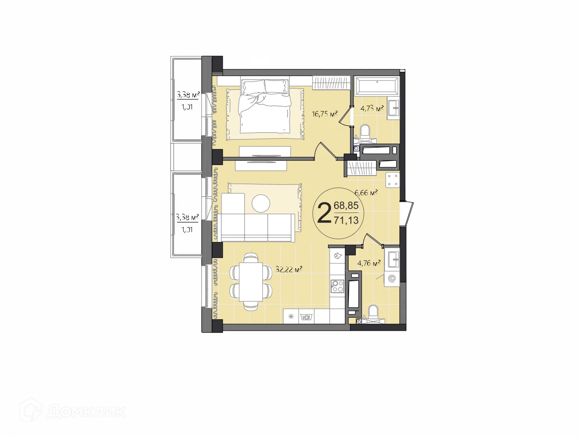 Фото квартиры в ЖК Манхэттен