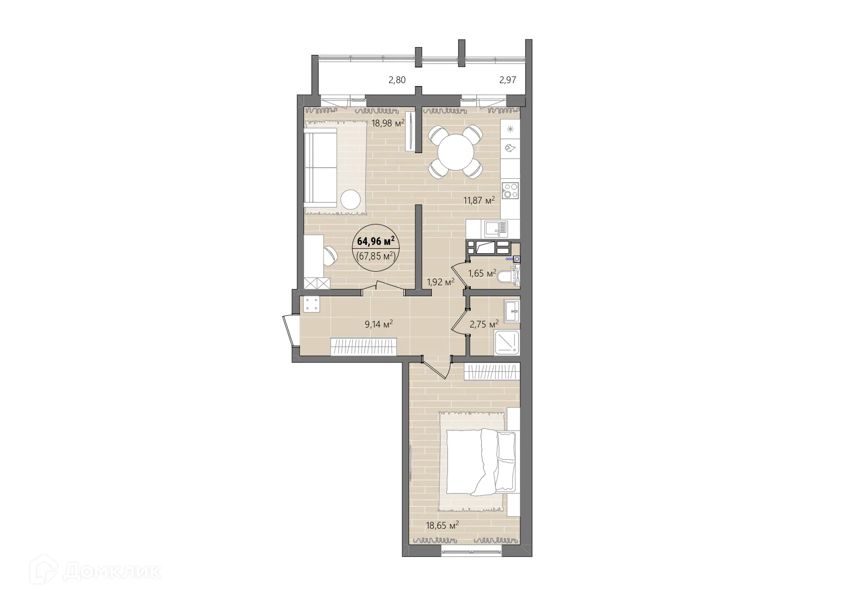 Фото квартиры в ЖК Манхэттен