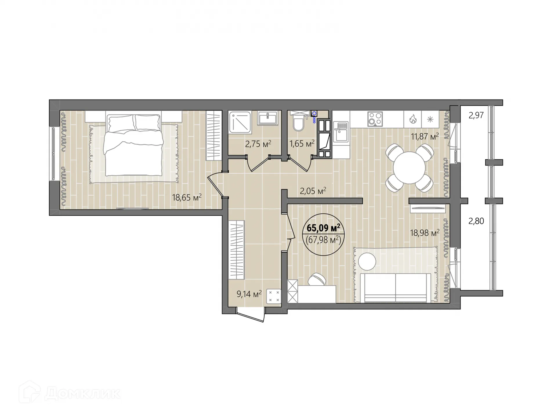 Фото квартиры в ЖК Манхэттен