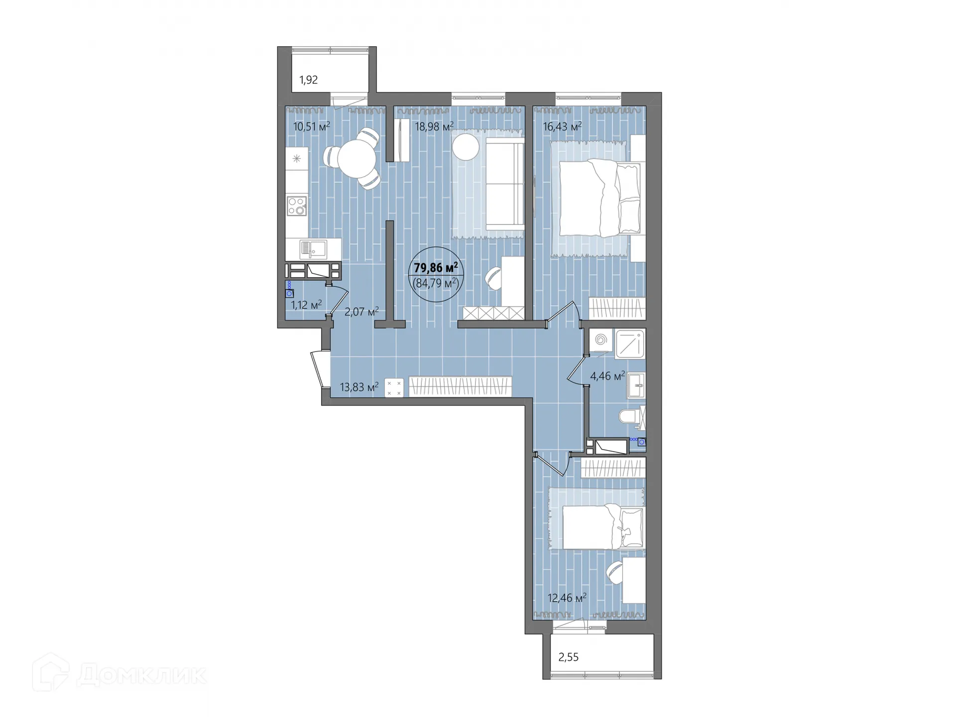 Фото квартиры в ЖК Манхэттен