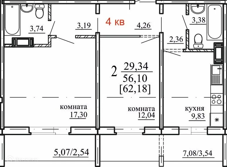 Фото квартиры в ЖК Хорошее решение