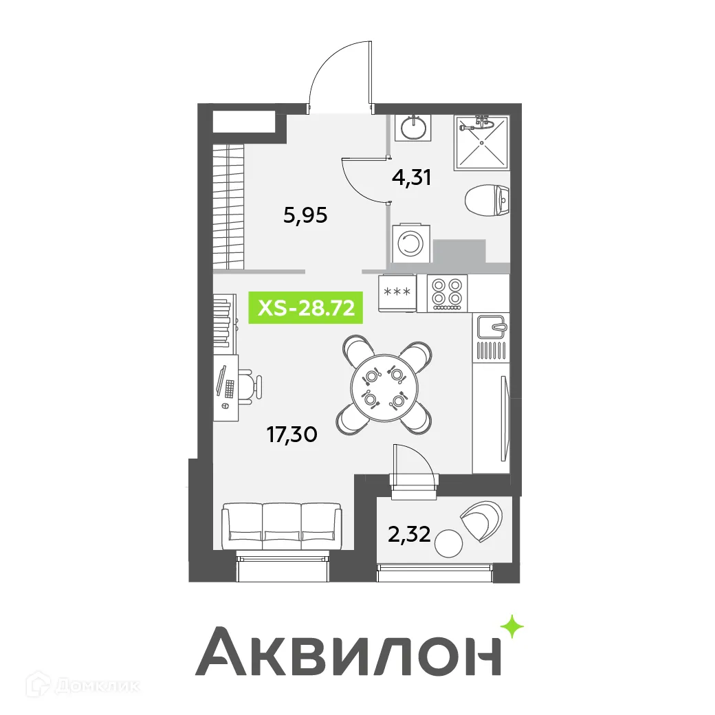 Фото квартиры в ЖК Аквилон Leaves (Аквилон Ливз)