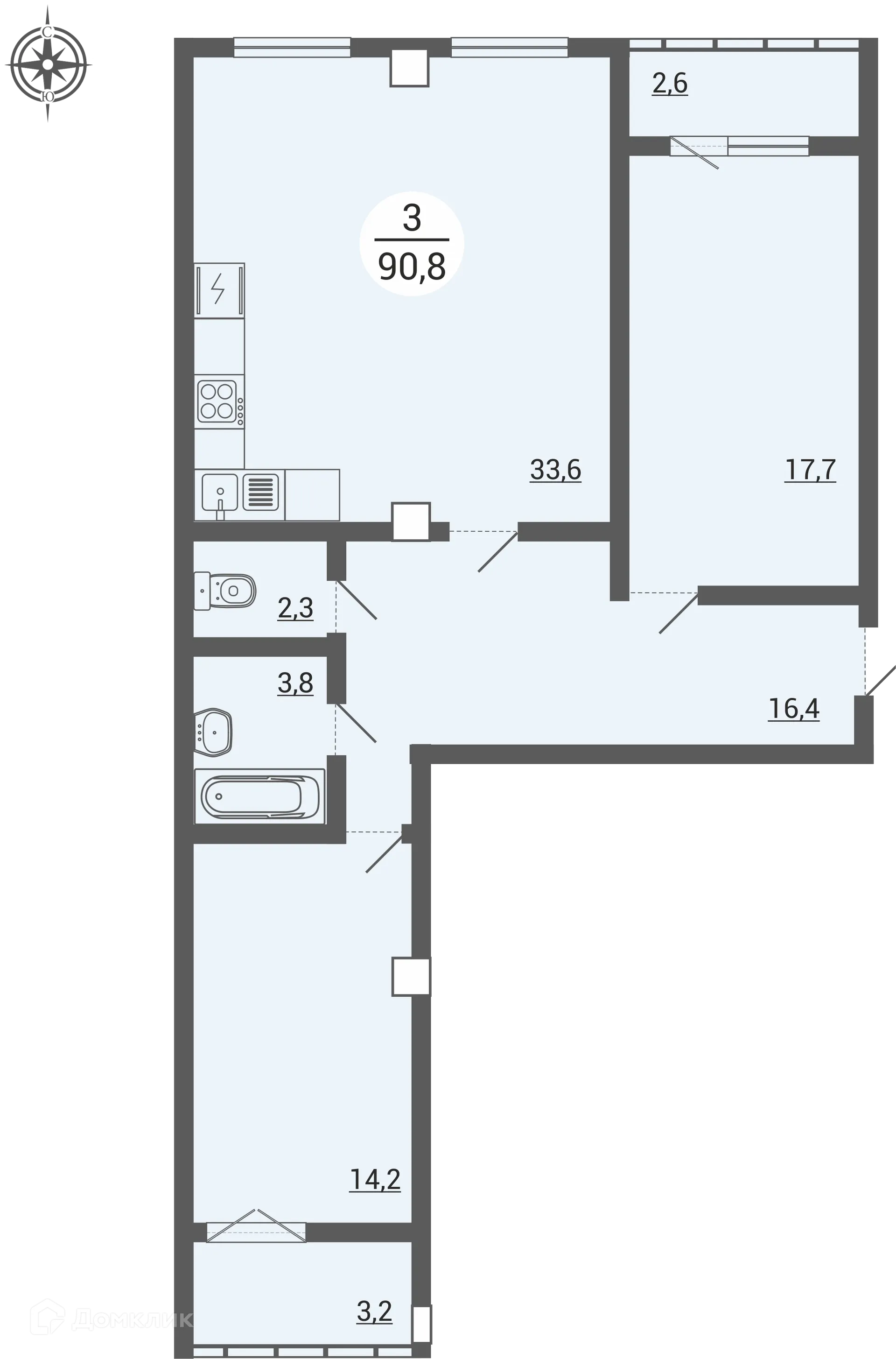 Фото квартиры в ЖК Дом по ул. Братьев Кашириных
