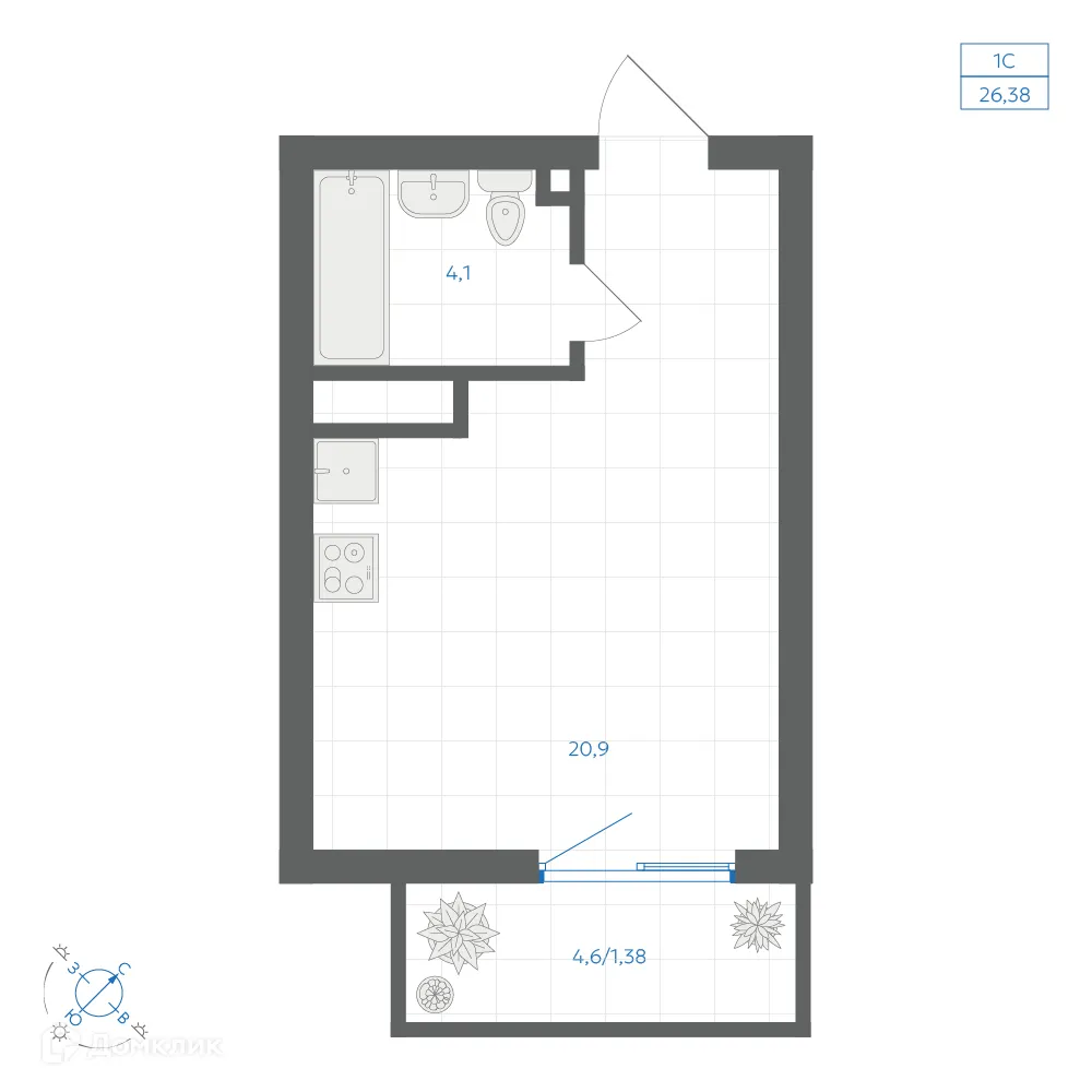 Фото квартиры в ЖК Квартал "Клевер"