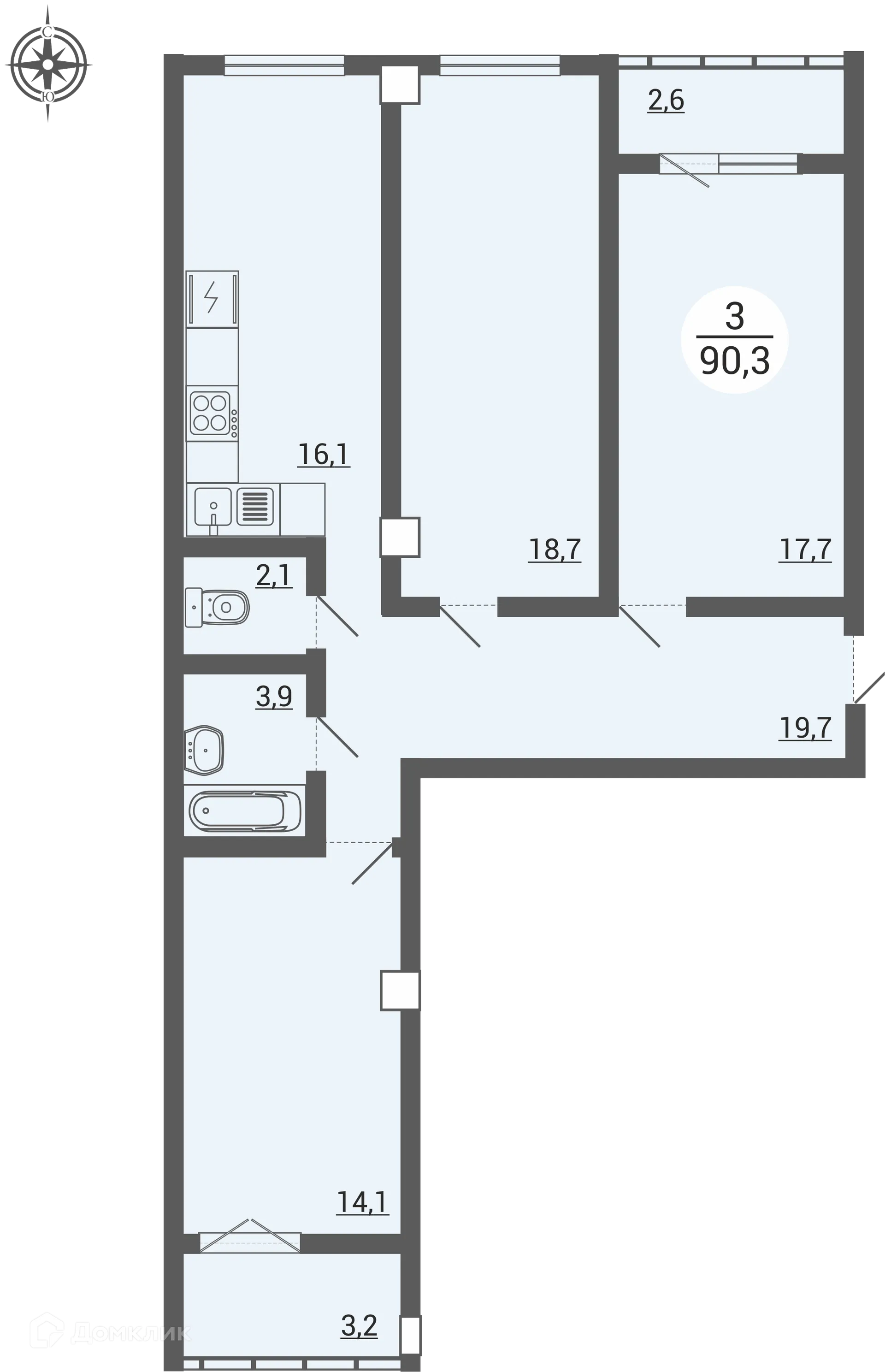 Фото квартиры в ЖК Дом по ул. Братьев Кашириных