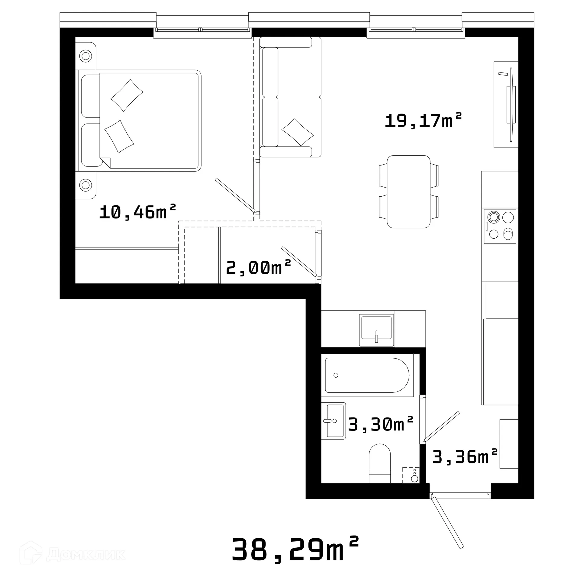Фото квартиры в ЖК Грани