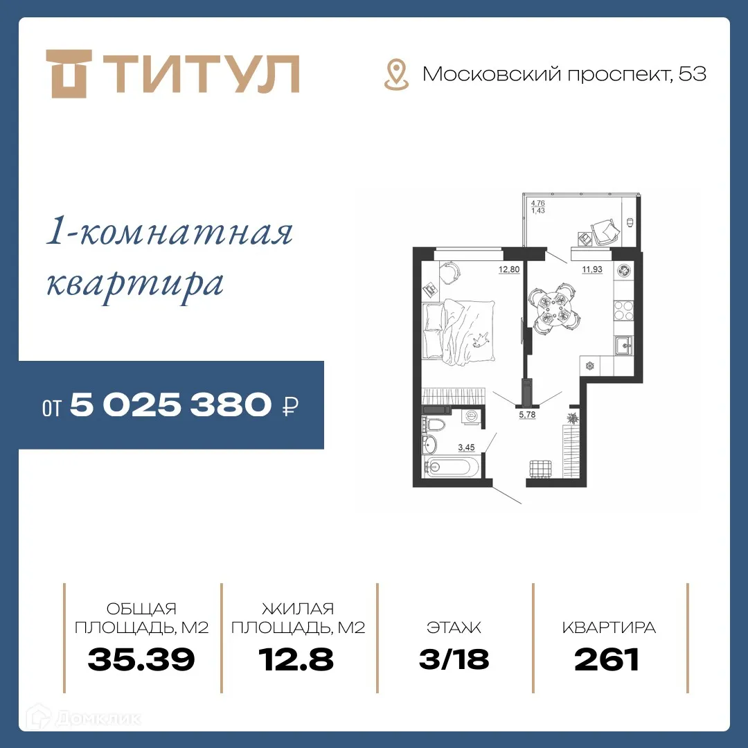 Фото квартиры в ЖК ТИТУЛ