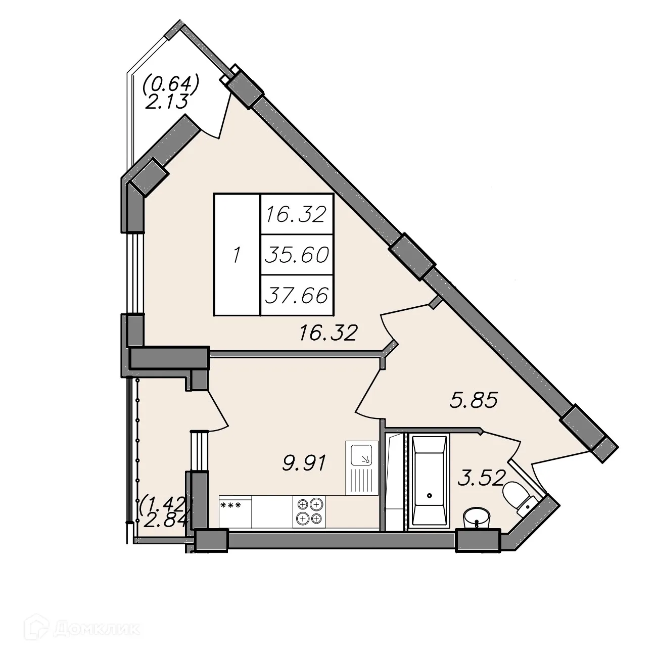 Фото квартиры в ЖК СВОЙ ДОМ
