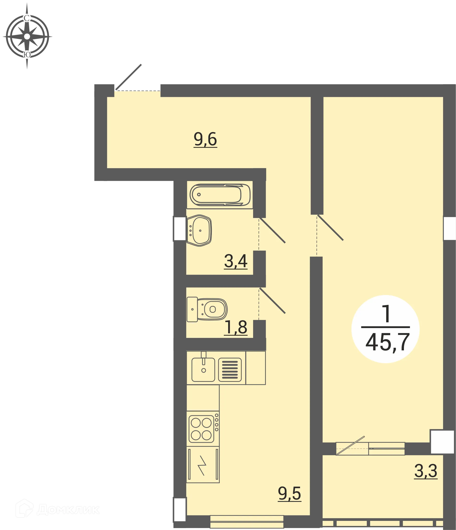 Фото квартиры в ЖК Дом по ул. Братьев Кашириных
