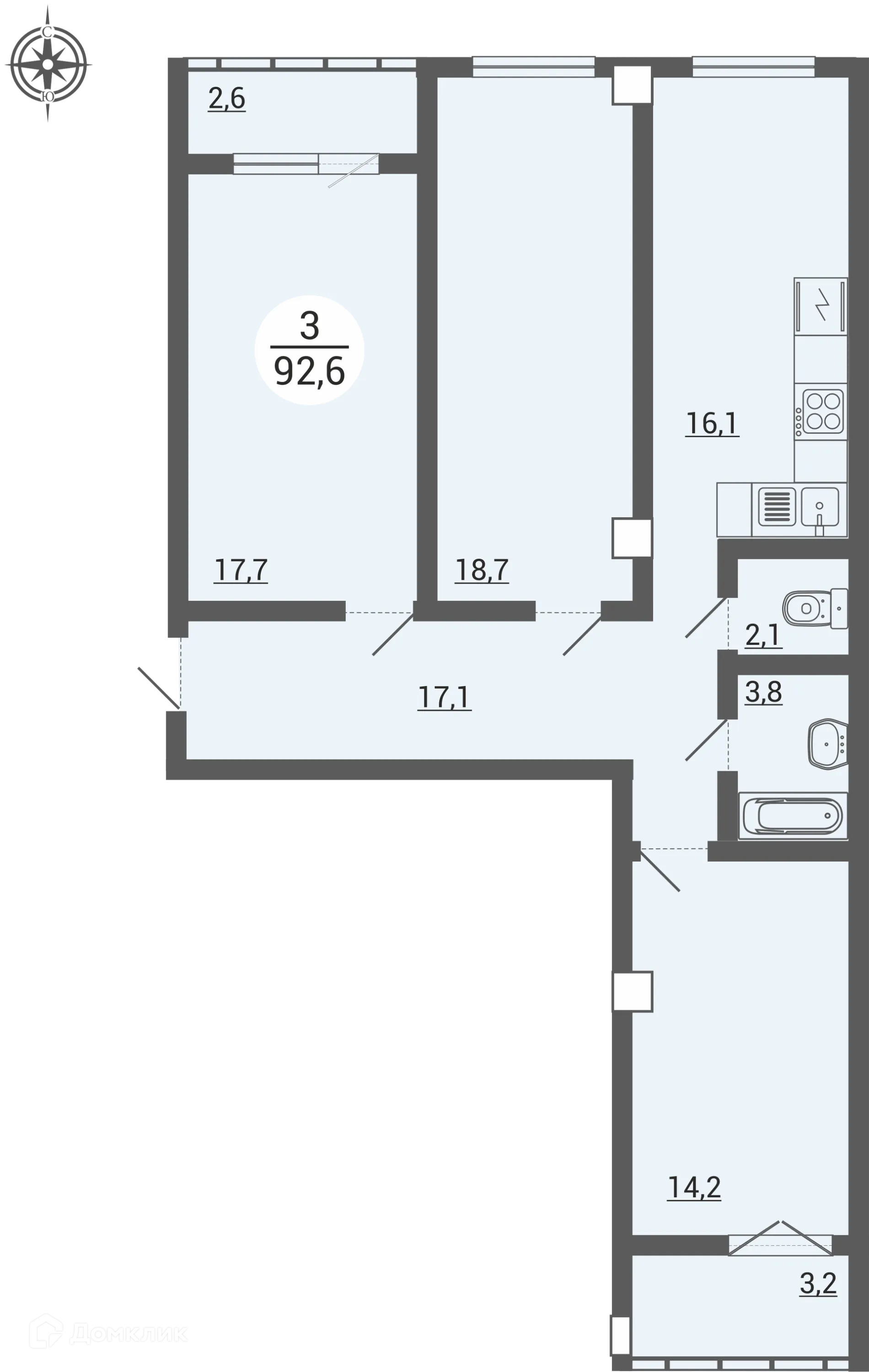 Фото квартиры в ЖК Дом по ул. Братьев Кашириных