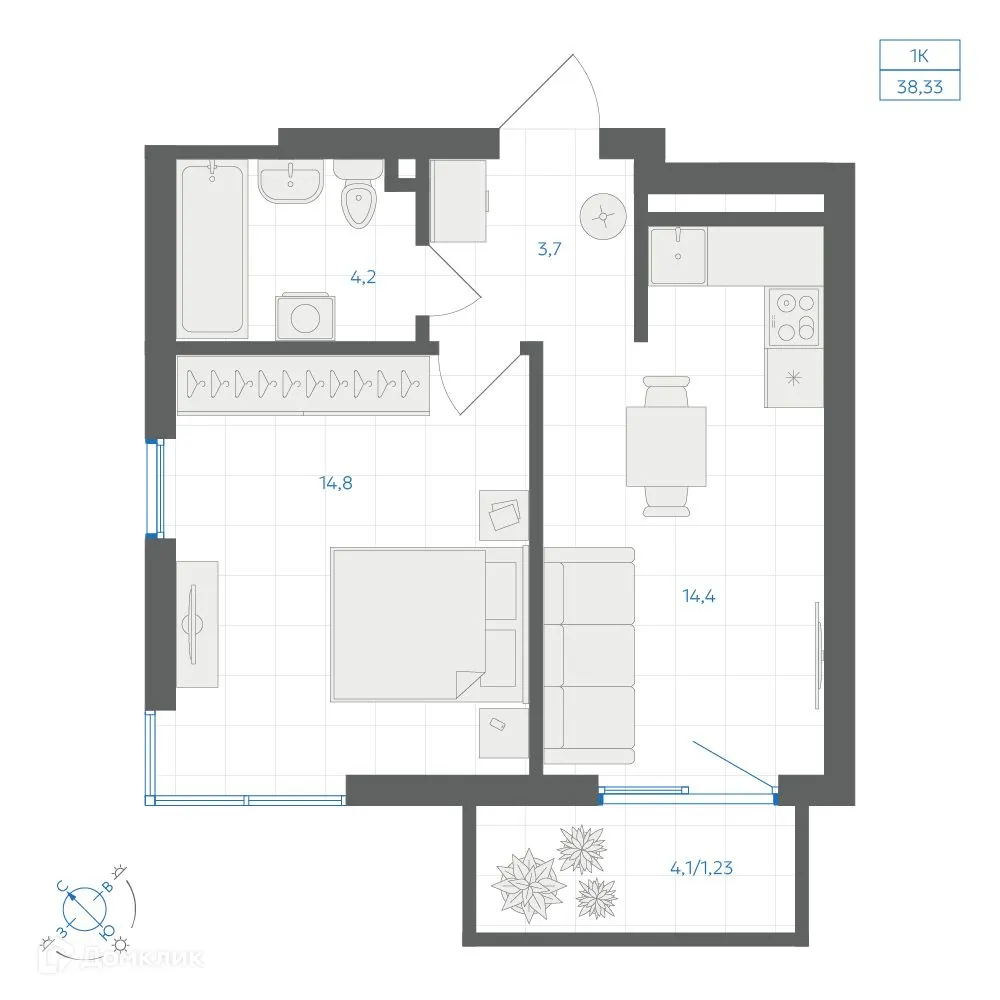 Фото квартиры в ЖК Квартал "Клевер"