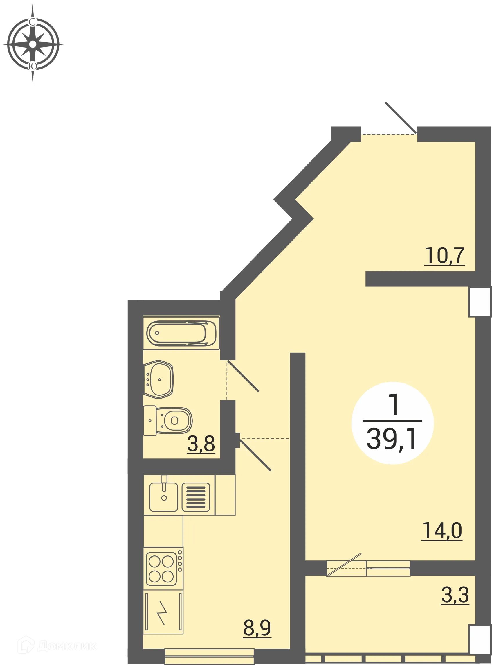 Фото квартиры в ЖК Дом по ул. Братьев Кашириных