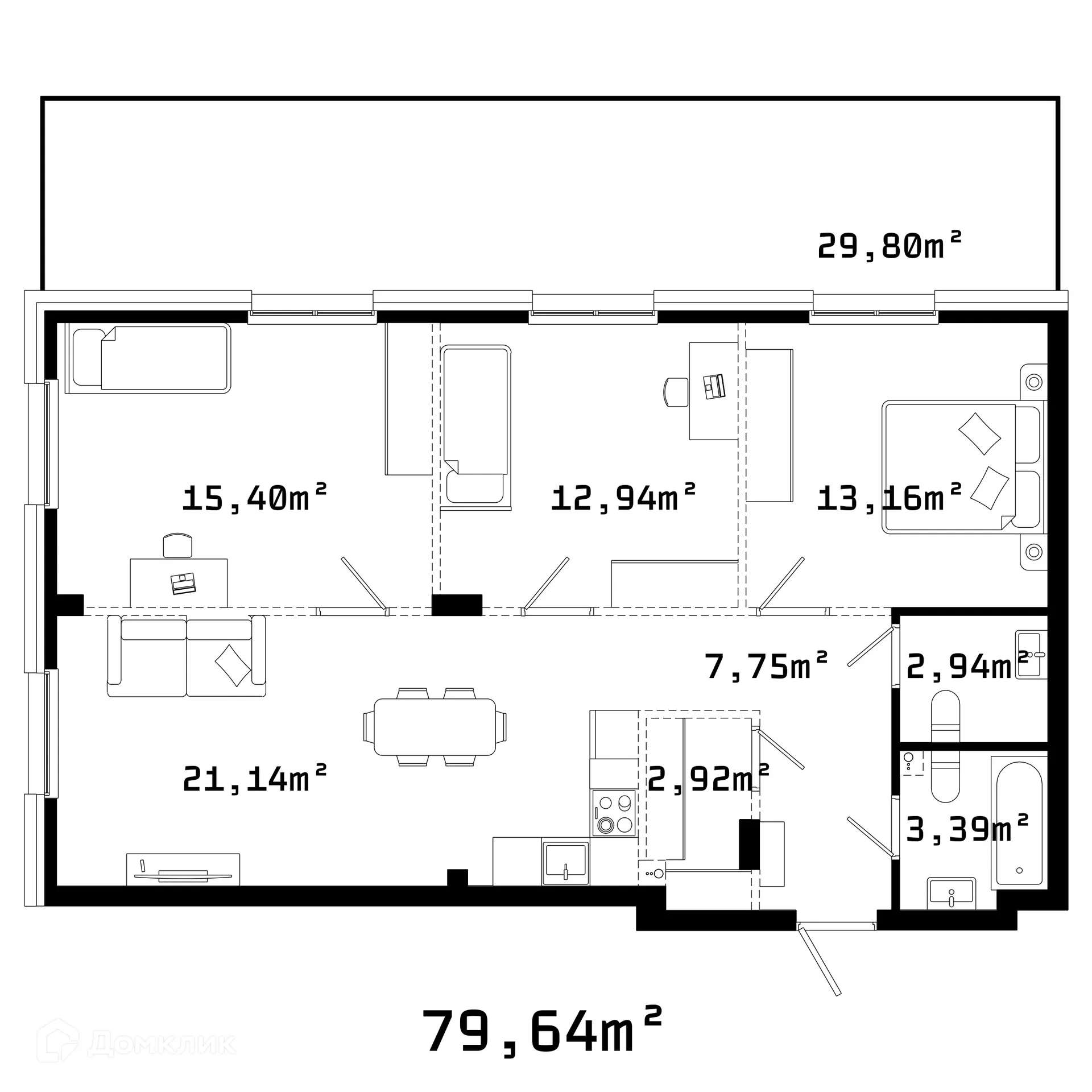 Фото квартиры в ЖК Грани