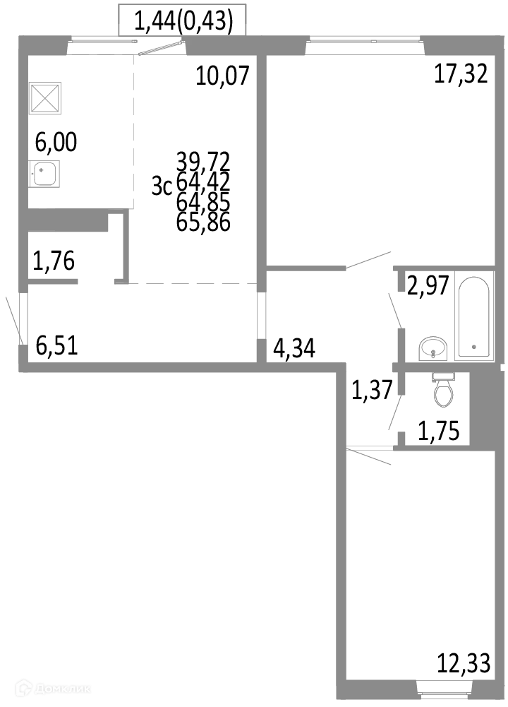 Фото квартиры в ЖК НИКС ЛАЙН на Блюхера