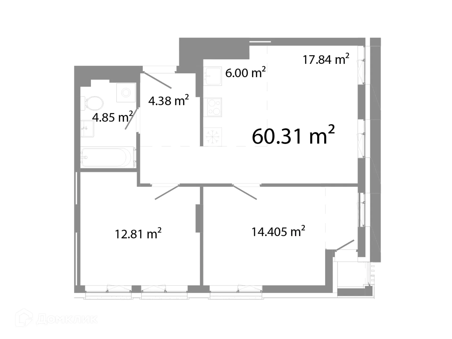 Фото квартиры в ЖК НИКС Про на Лесопарковой