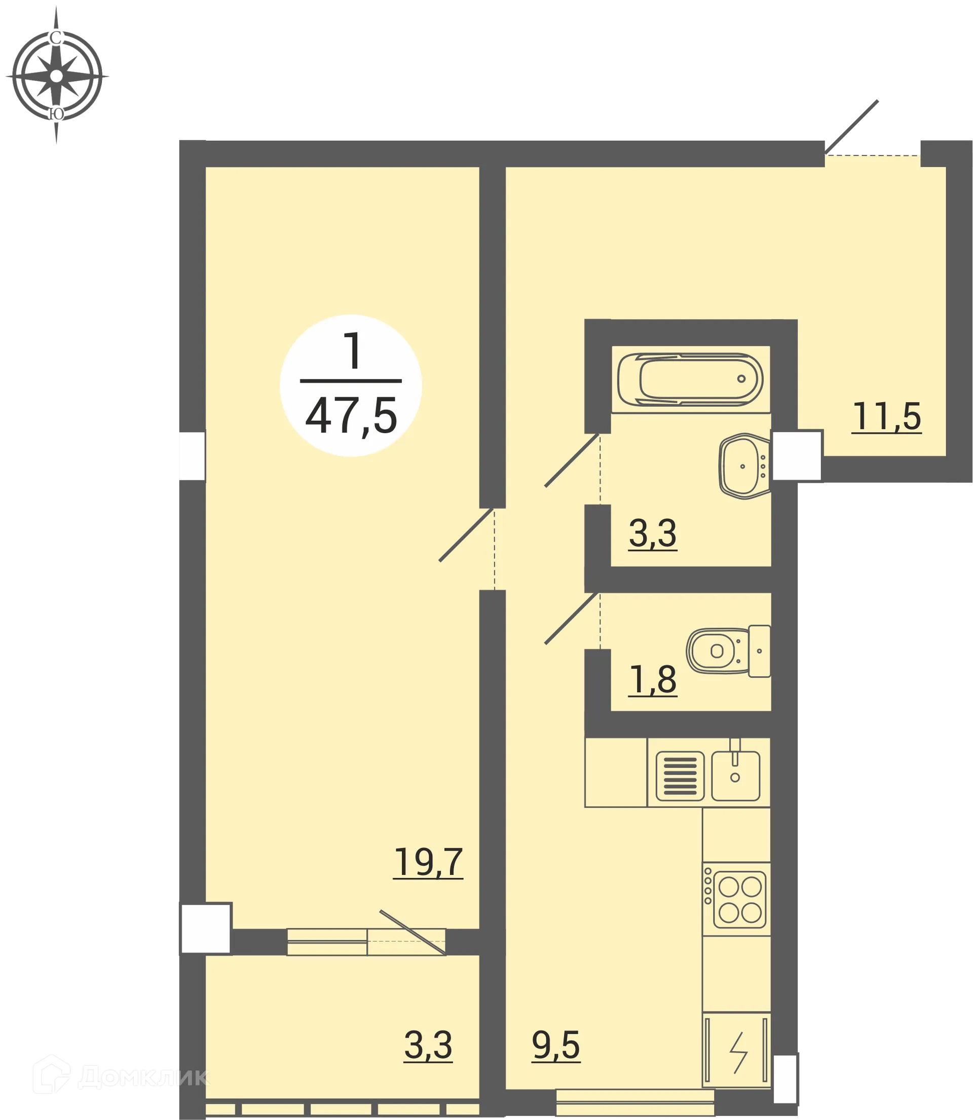 Фото квартиры в ЖК Дом по ул. Братьев Кашириных
