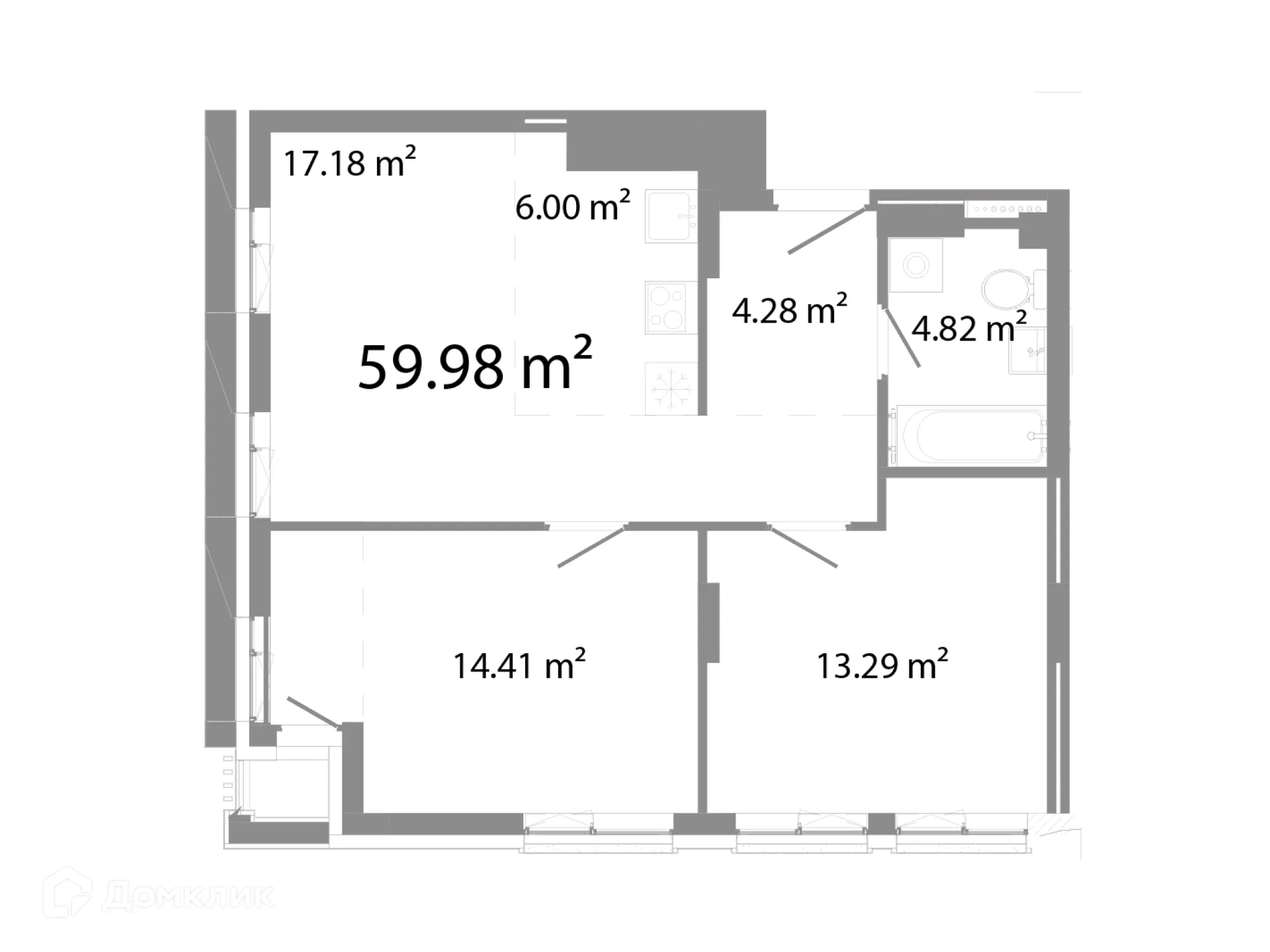 Фото квартиры в ЖК НИКС Про на Лесопарковой