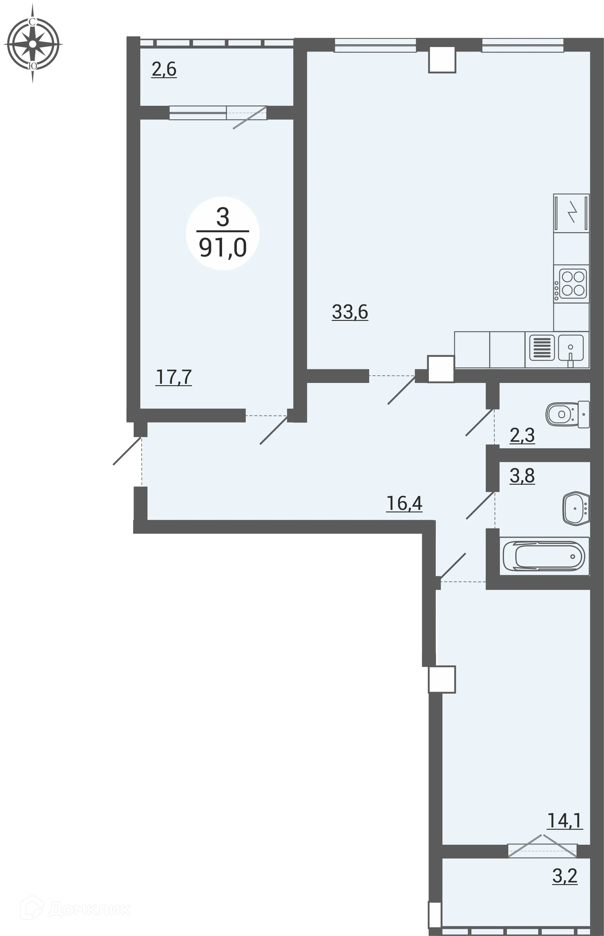 Фото квартиры в ЖК Дом по ул. Братьев Кашириных