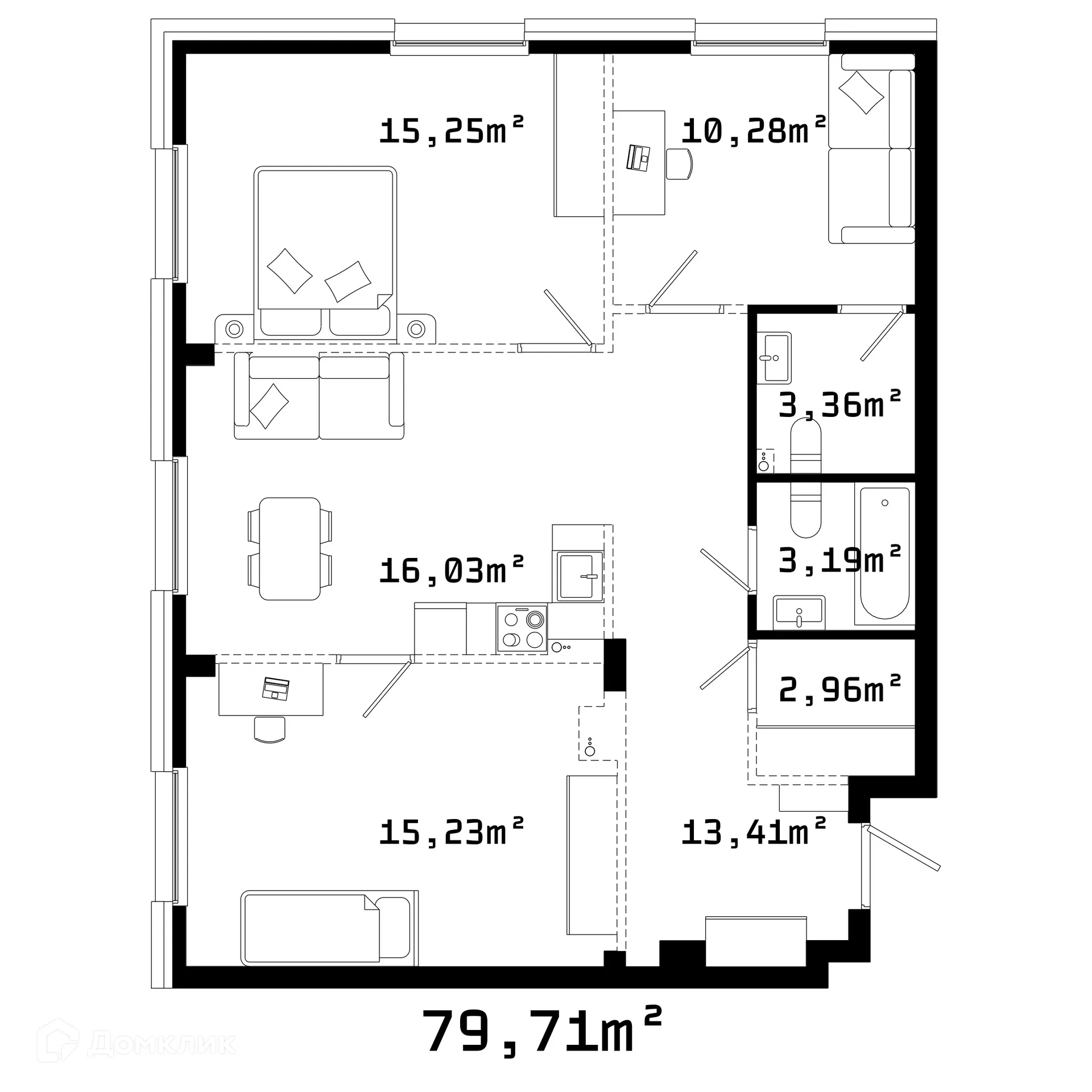 Фото квартиры в ЖК Грани