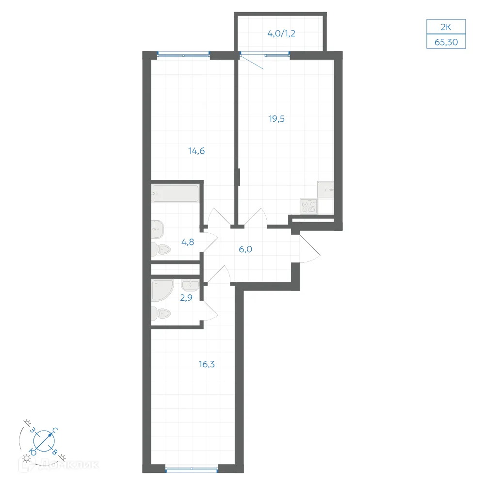 Фото квартиры в ЖК Квартал "Клевер"