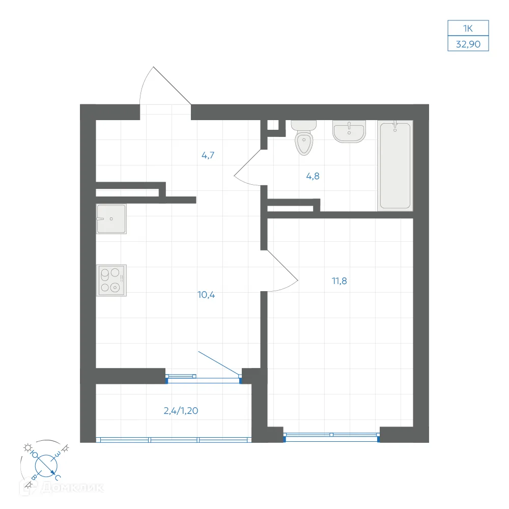 Фото квартиры в ЖК Квартал "Клевер"