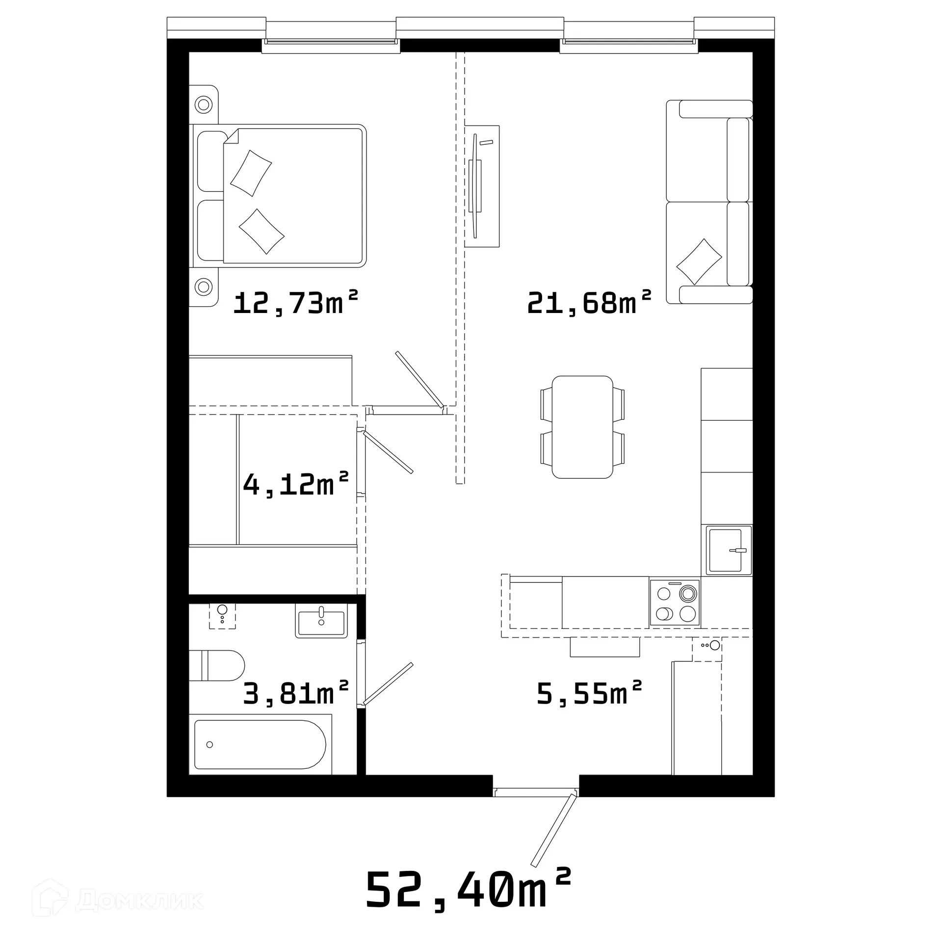 Фото квартиры в ЖК Грани