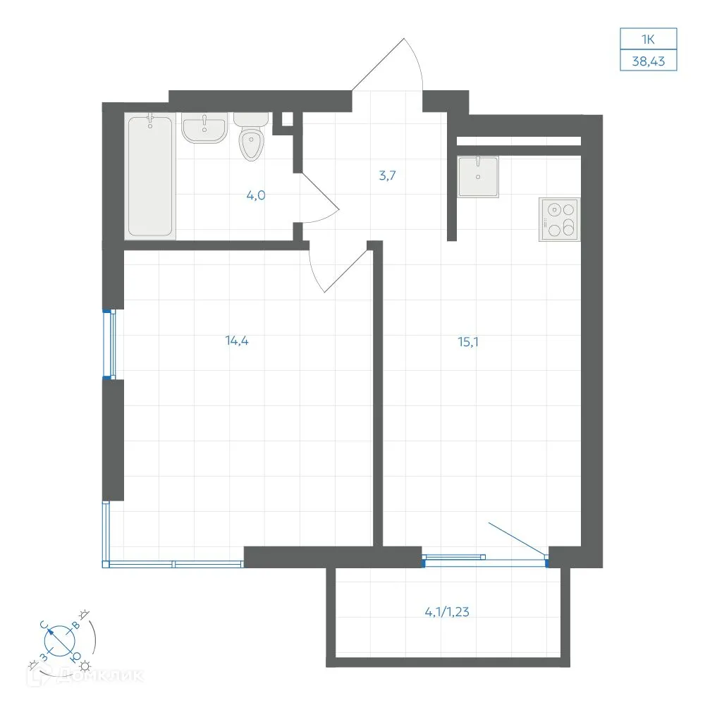 Фото квартиры в ЖК Квартал "Клевер"