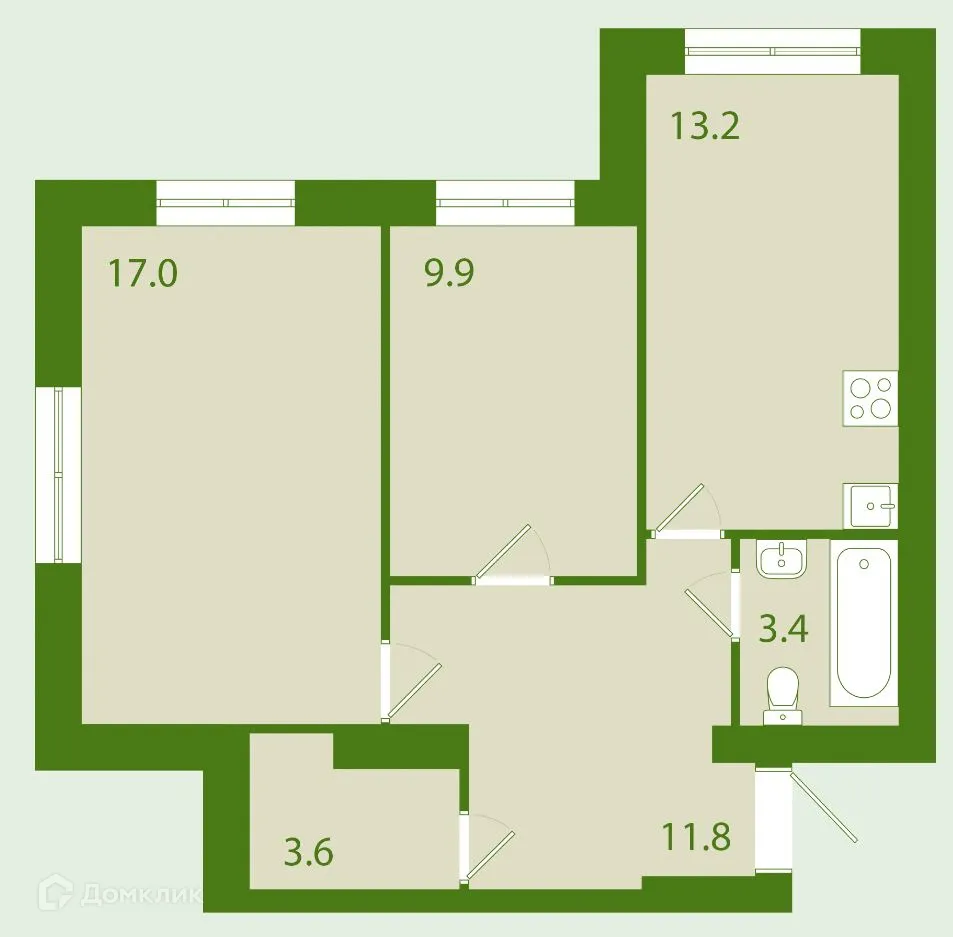 Фото квартиры в ЖК "Дмитровград"