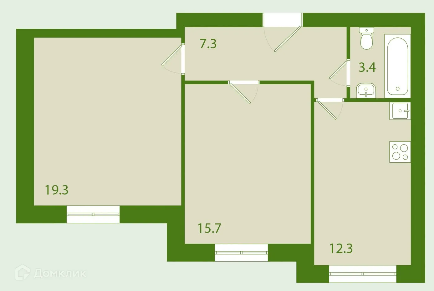 Фото квартиры в ЖК "Дмитровград"